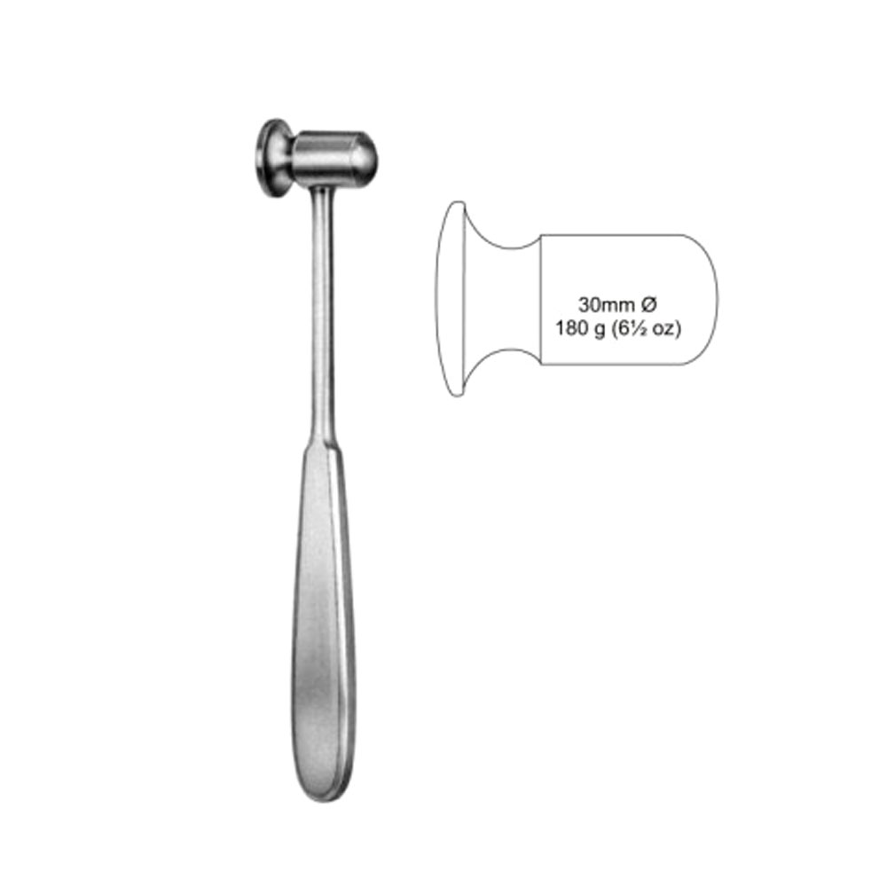 Doyen Bone Mallet dia 30mm, 180g, 21cm 1 Doyen Bone Mallet dia 30mm, 180g, 21cm